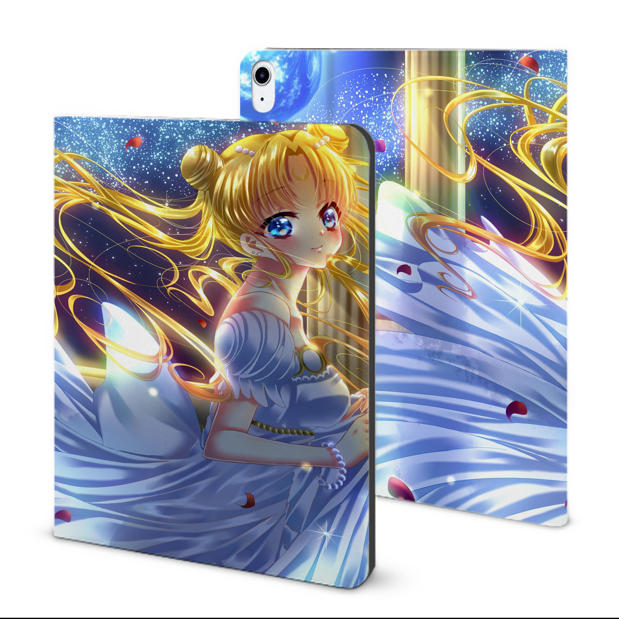 （画像用） 美少女戦士セーラームーン Sailor Moon IPad ケース ブック型 PUレザー TPU 耐衝撃 軽量 薄型 ペン収納なし 全面保護 IPad 各モデル対応
